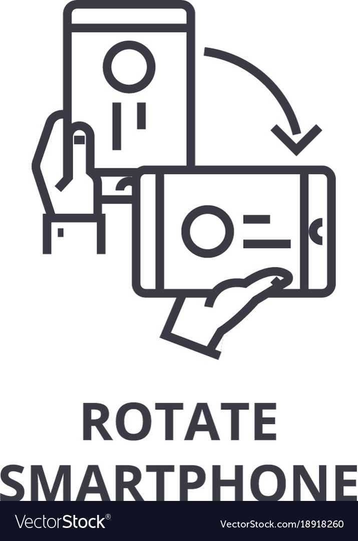 Smartphone Rotate Icon Outline