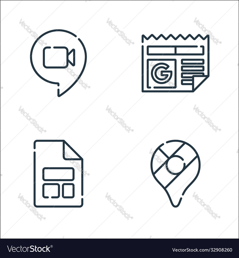 Suite line icons linear set quality