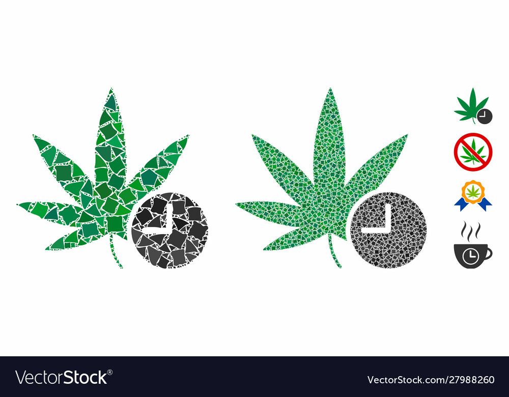 Weed time mosaic icon humpy items