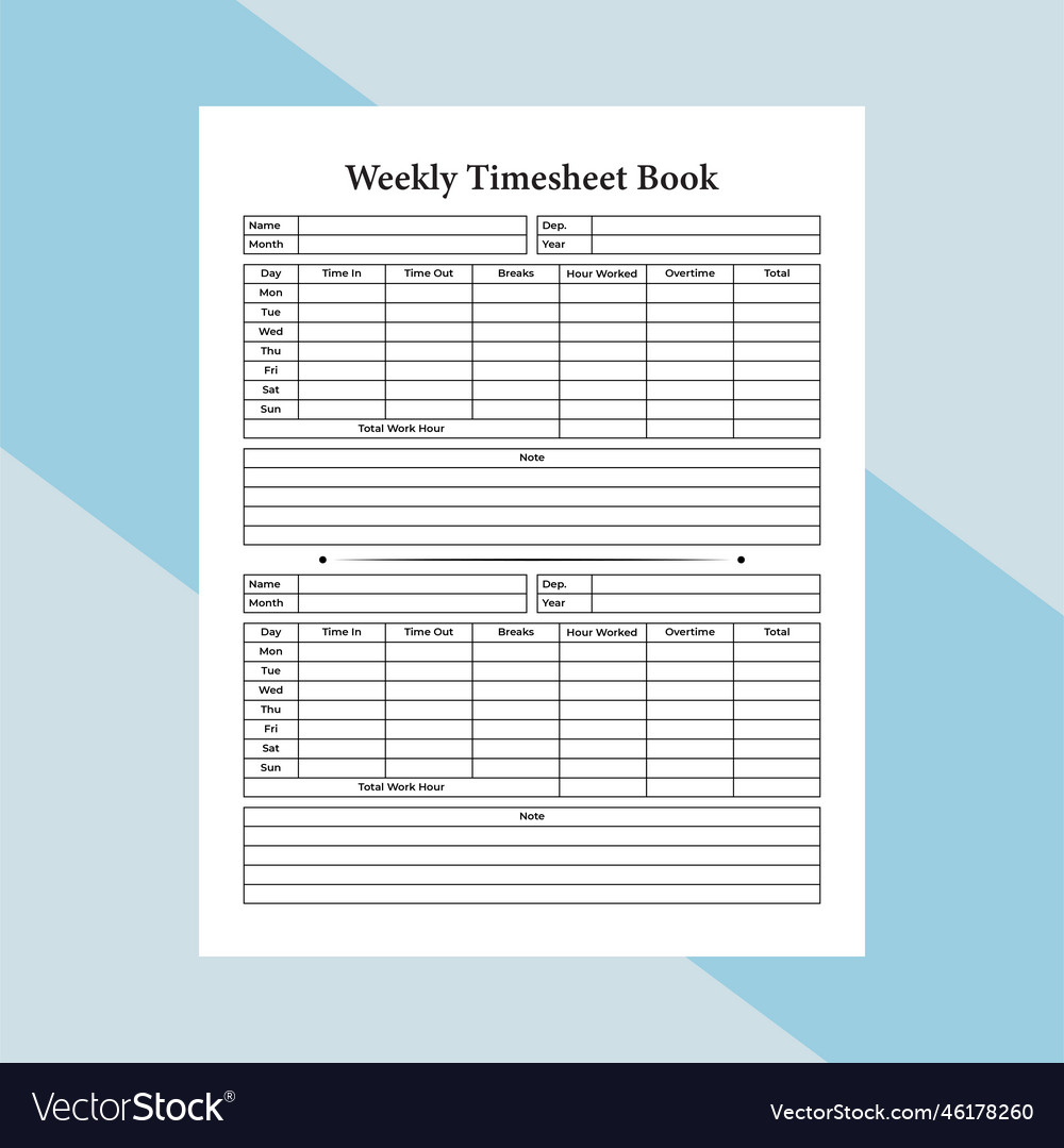 Weekly timesheet kdp interior journal office