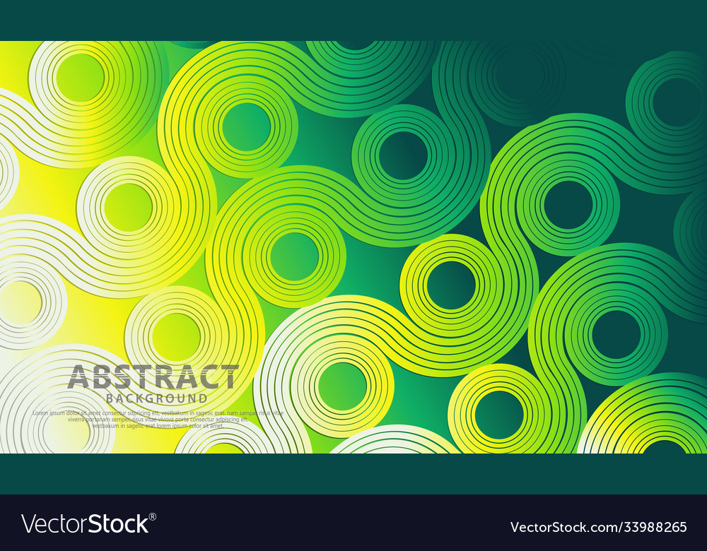 Abstract wave lines and round shapes background