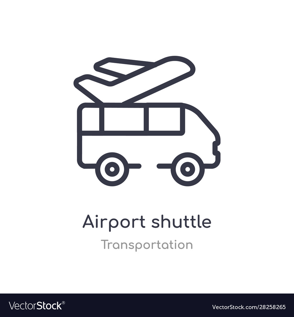Flughafen Shuttle Icon - Outline