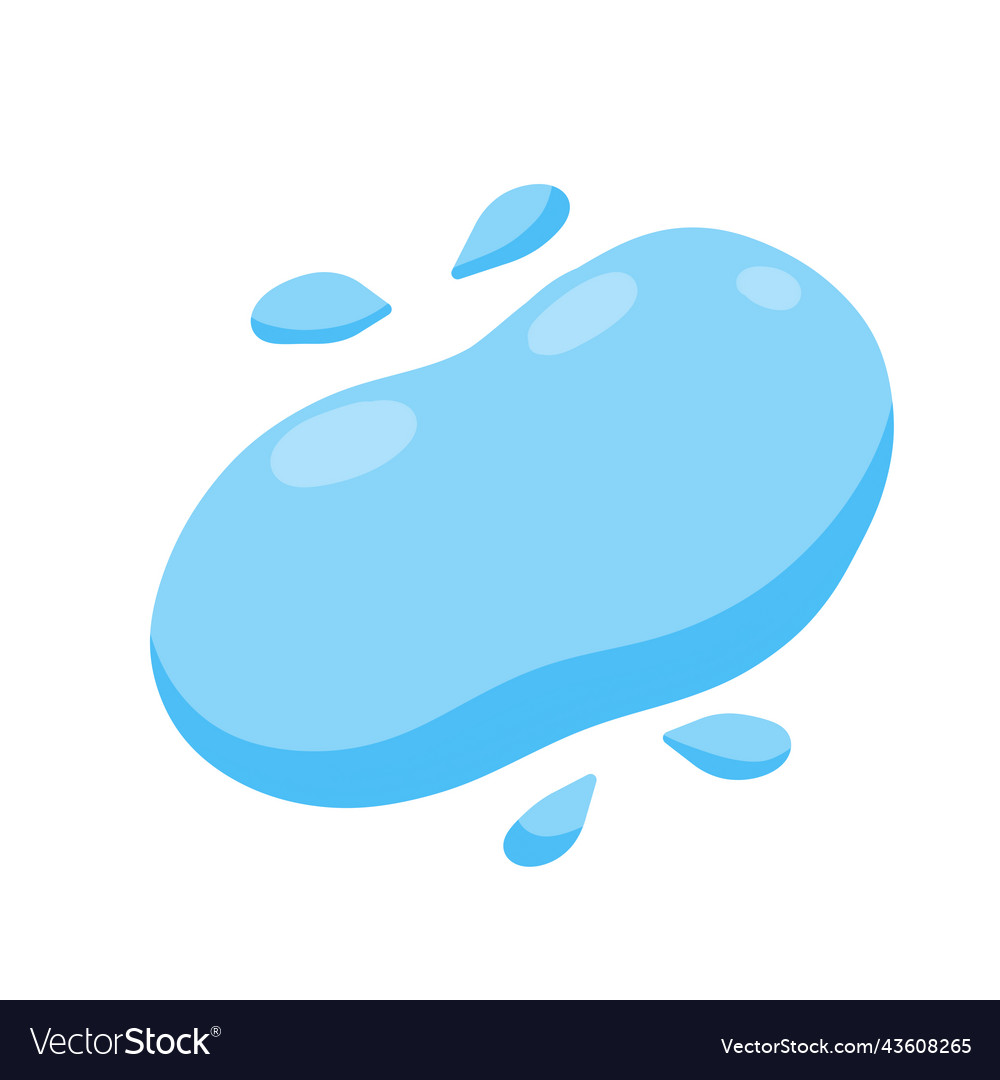 Blue blob drop of water abstract shape