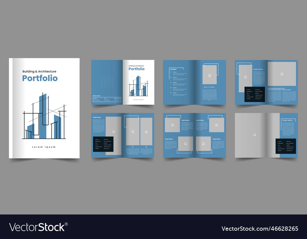 Building architecture portfolio template design