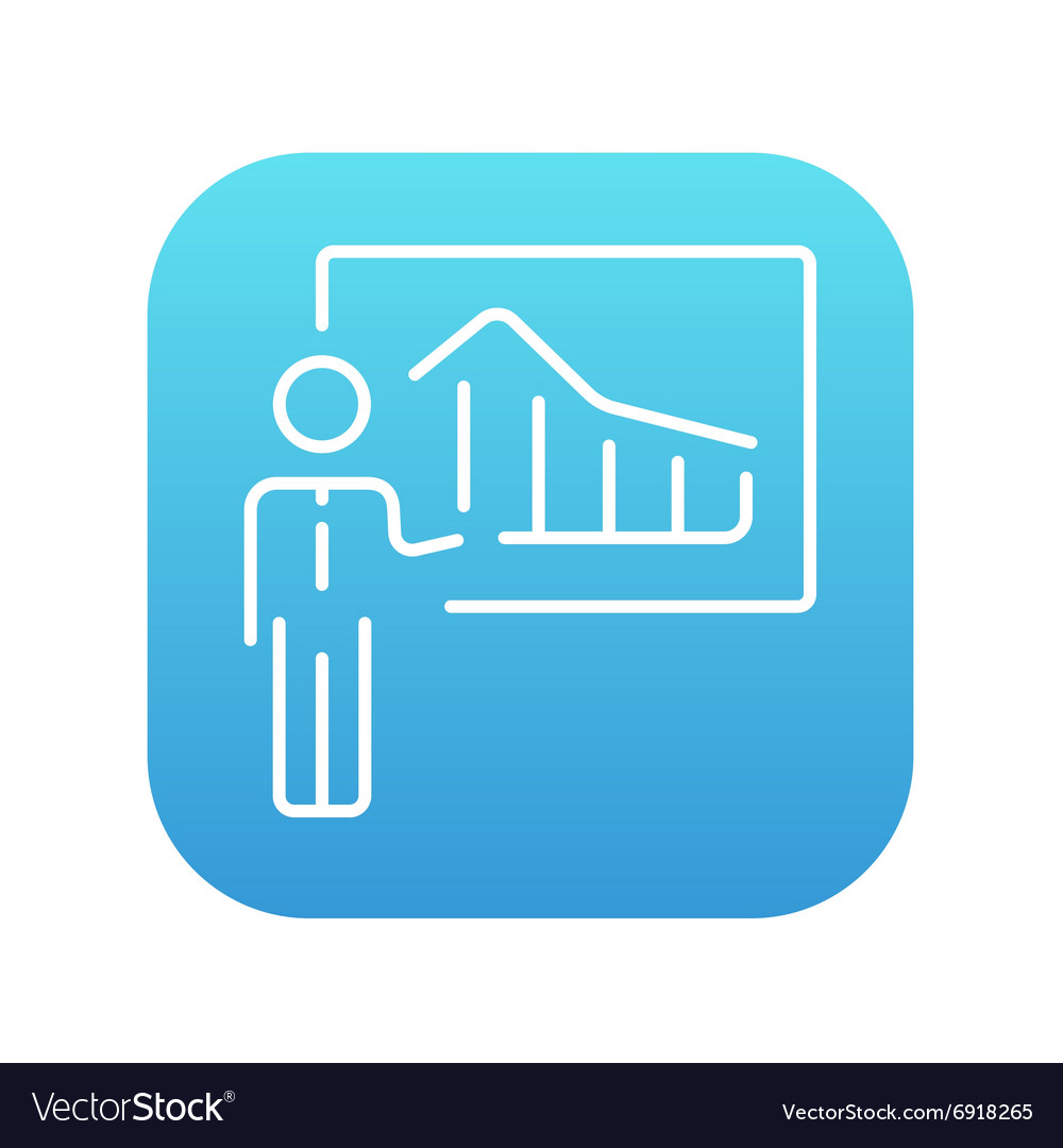 Businessman with infographic line icon