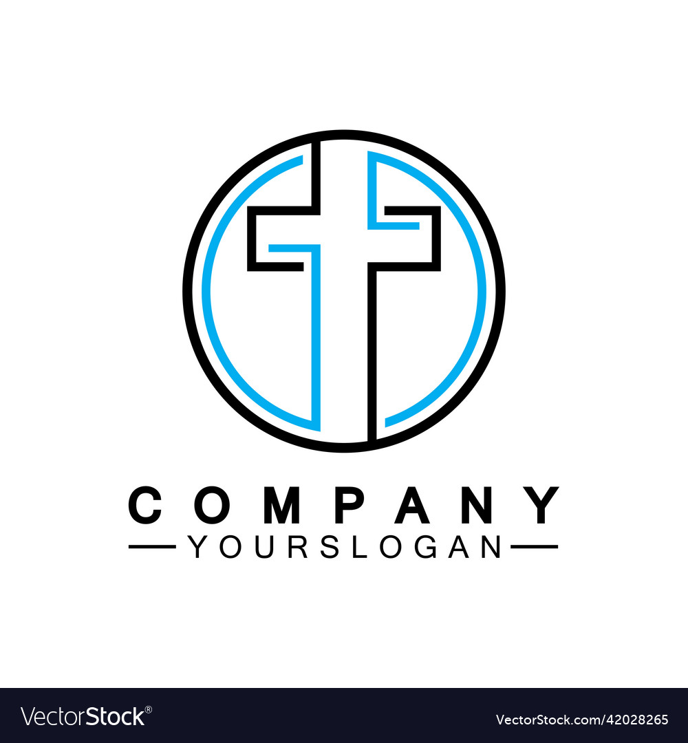 Church logo of modern clean cross sign