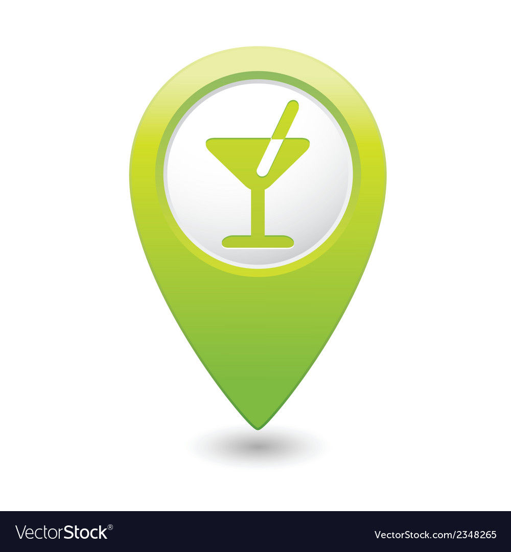 Cocktail Map Pointer Icon
