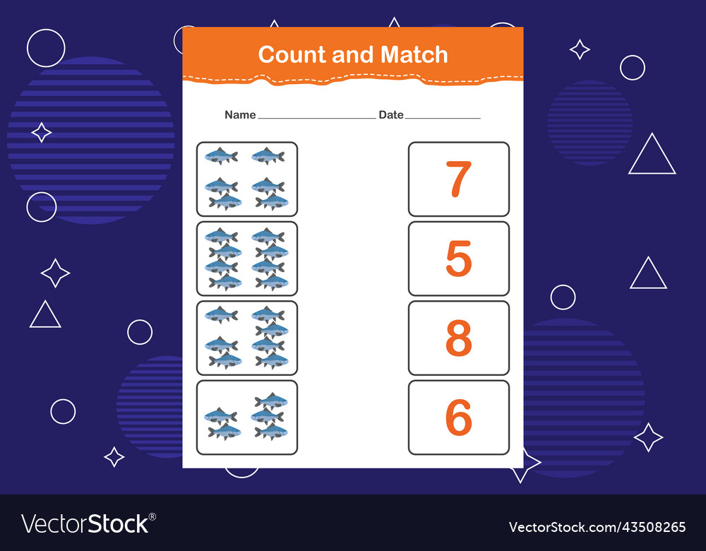 Count and match with the correct number matching