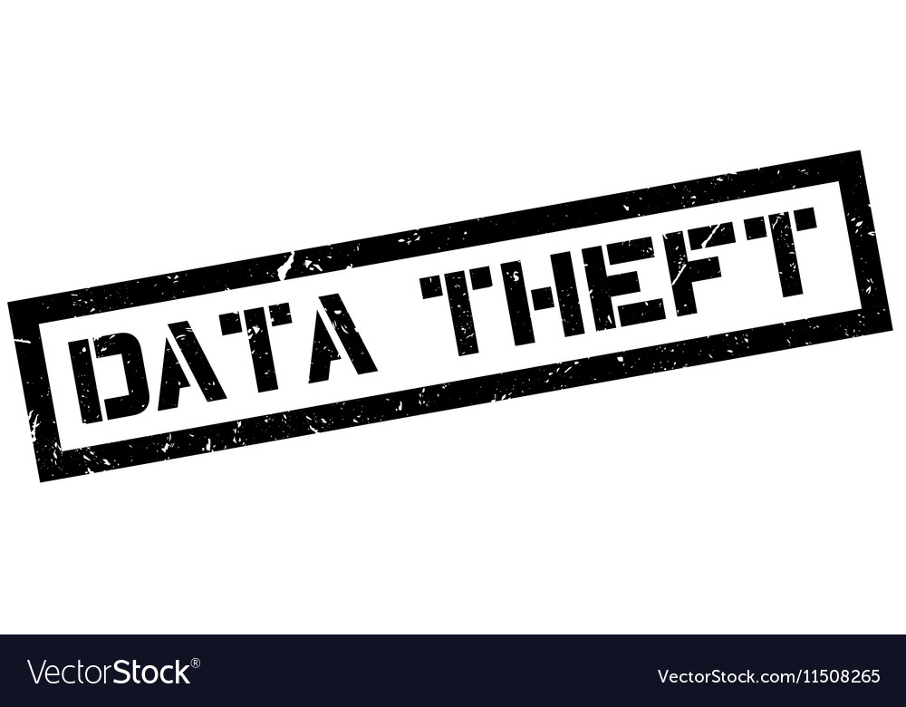 Data theft rubber stamp Royalty Free Vector Image