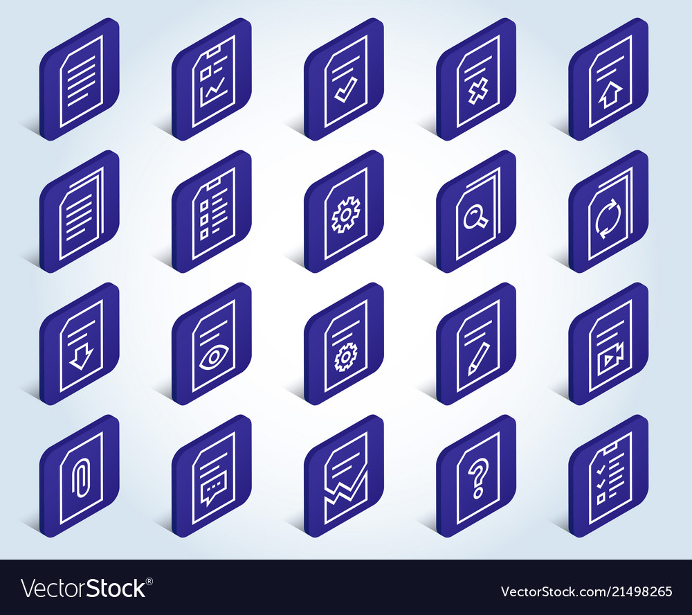Document line icons report checklist and copy vector image Document line icons report checklist and copy