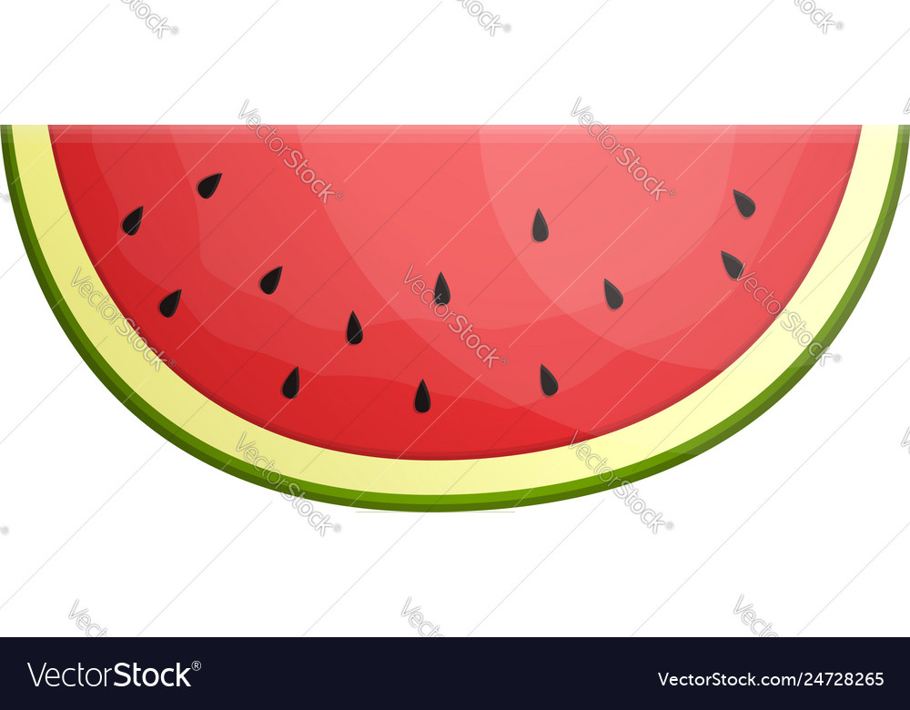 Fresh slice watermelon icon cartoon style Vector Image