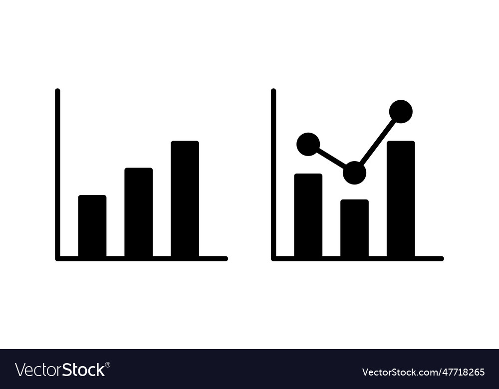 Growing graph icon chart vector image Growing graph icon chart