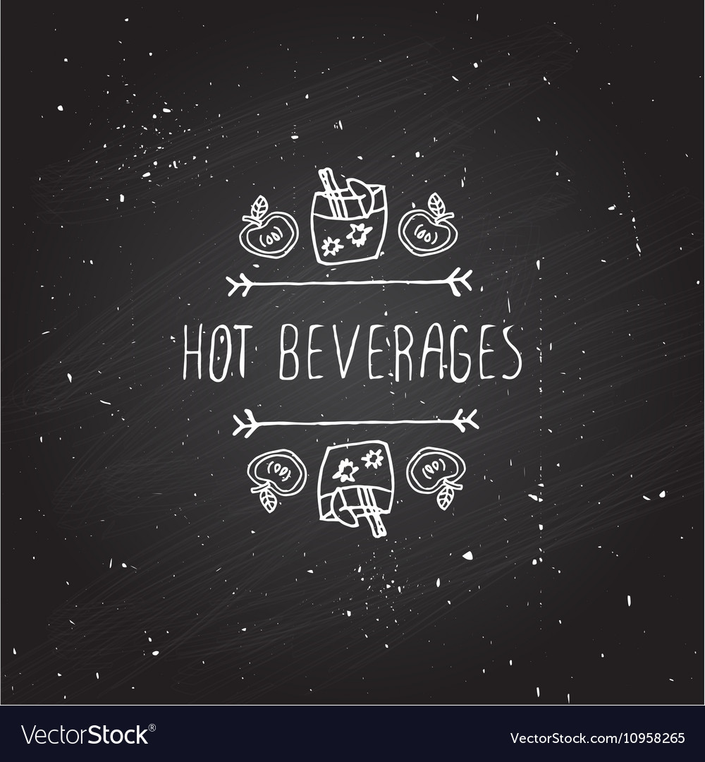 Handdrawn autumn element with text