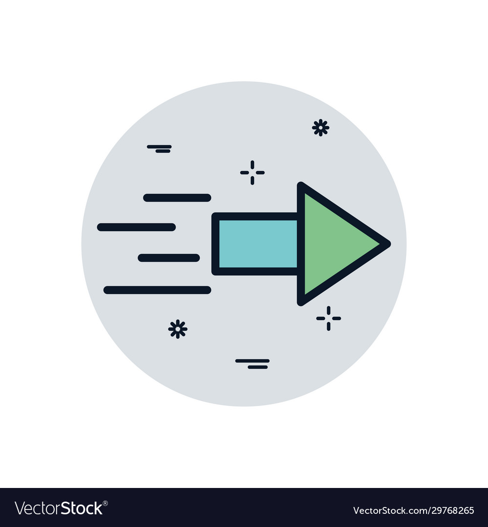 Isolated arrow fill block style icon design