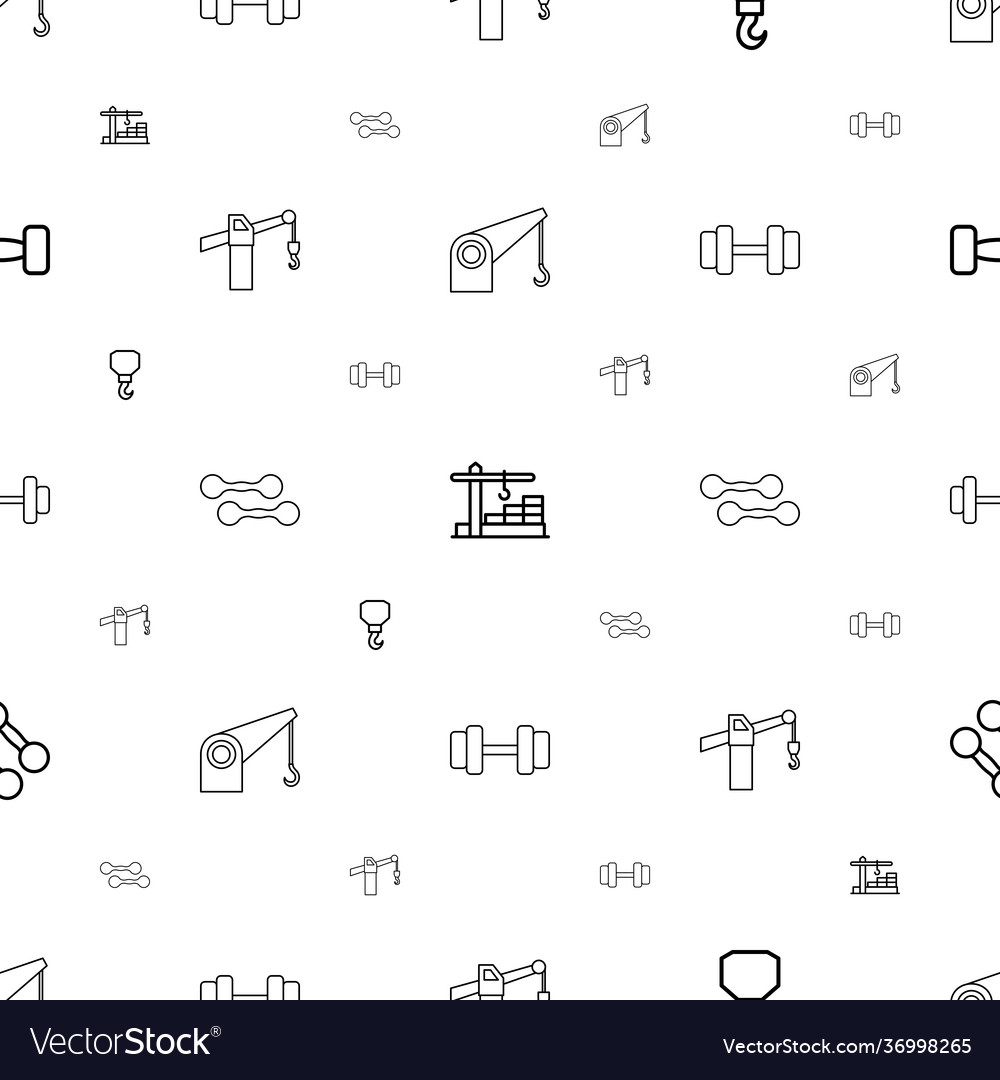 Lifting icons pattern seamless white background