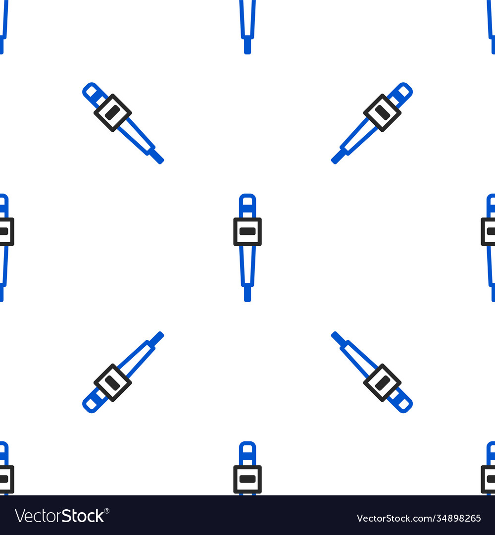 Line microphone icon isolated seamless pattern