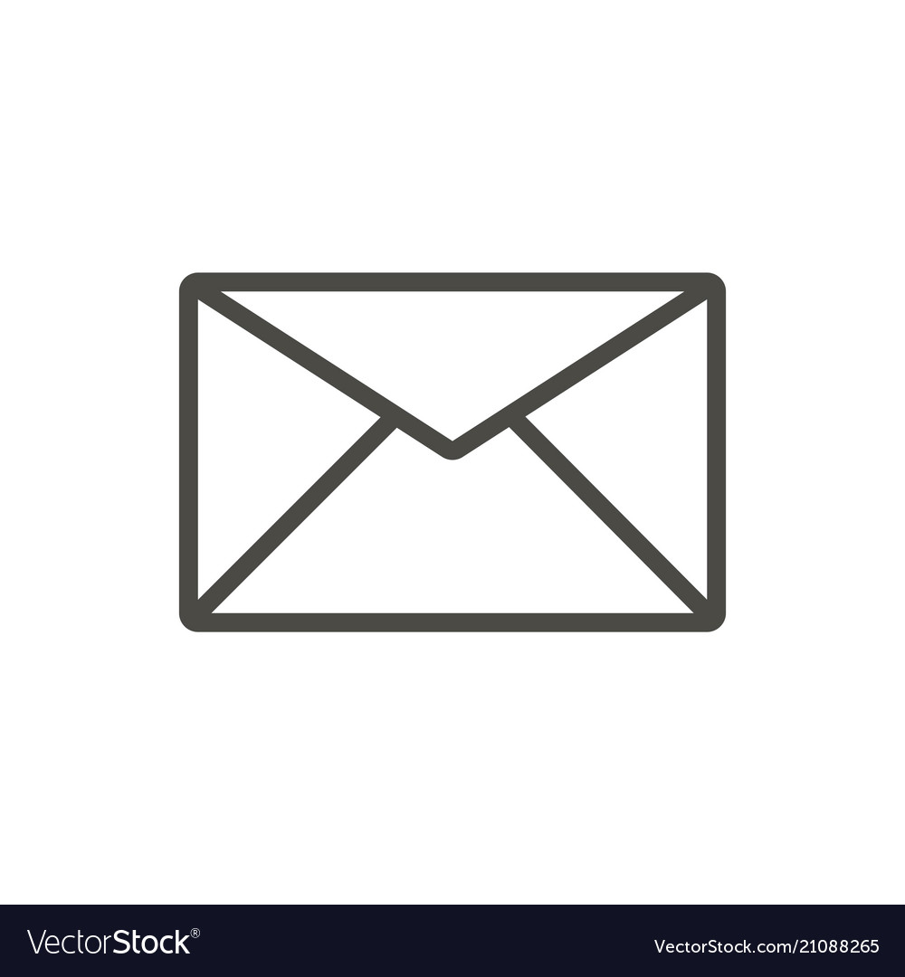 Mail icon line email symbol Royalty Free Vector Image