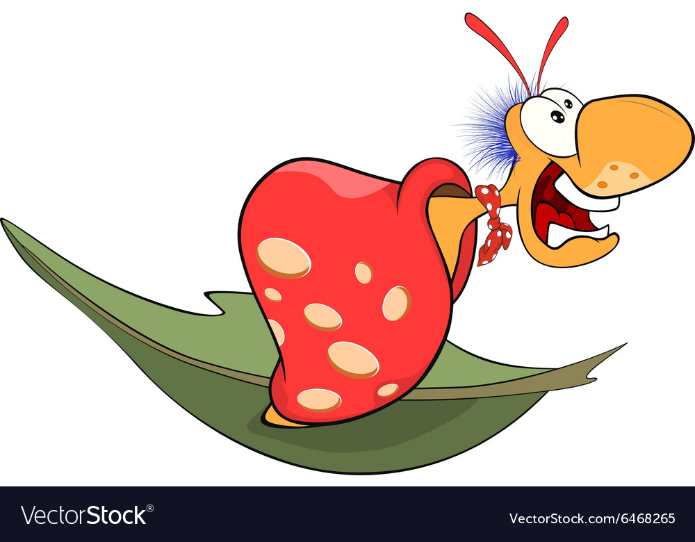 Malicious snail the monster cartoon Royalty Free Vector