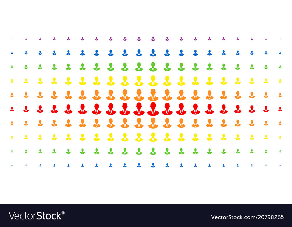Manager spectrum halftone pattern vector image Manager spectrum halftone pattern