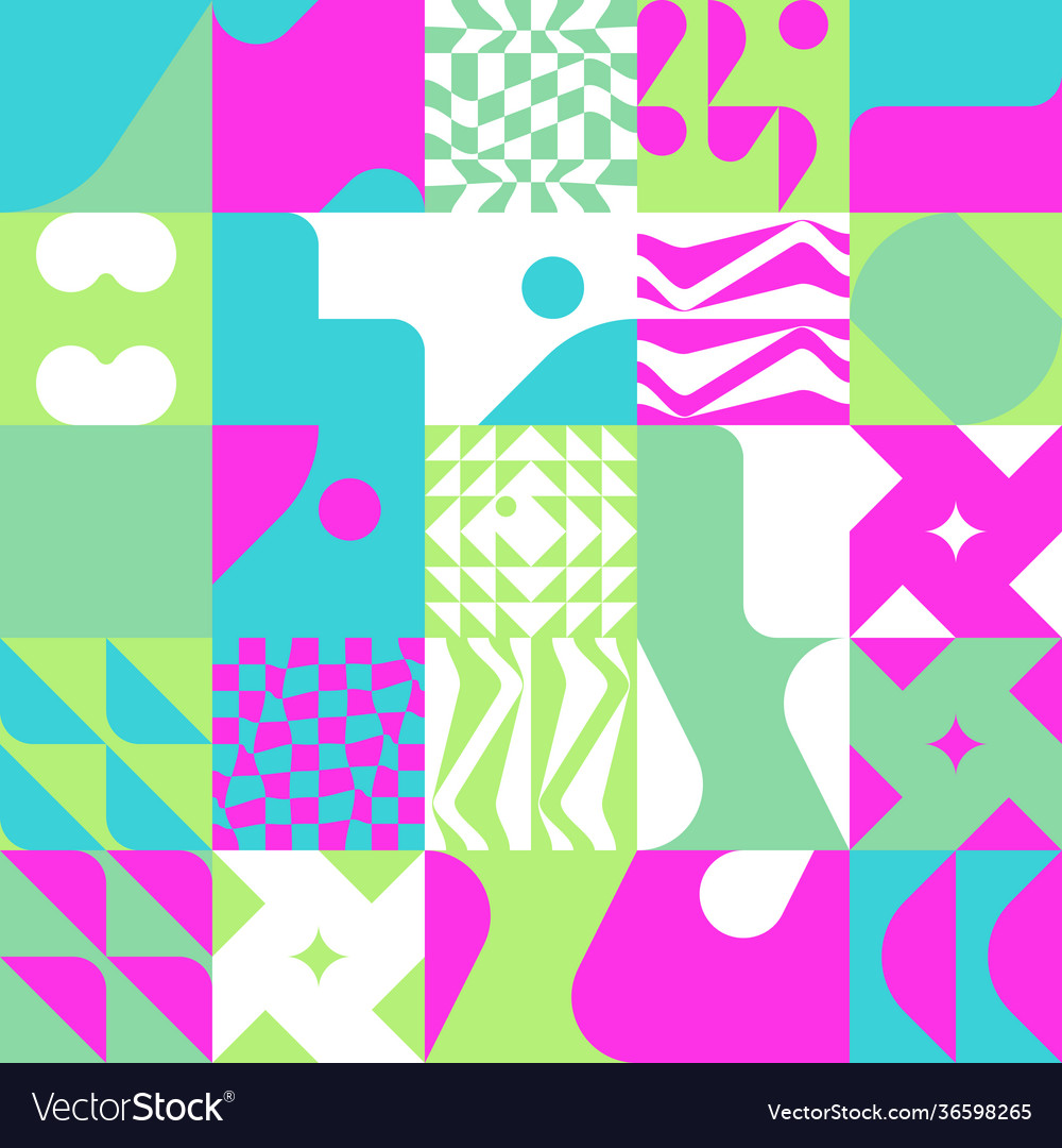 Neon abstract pattern design vector image Neon abstract pattern design