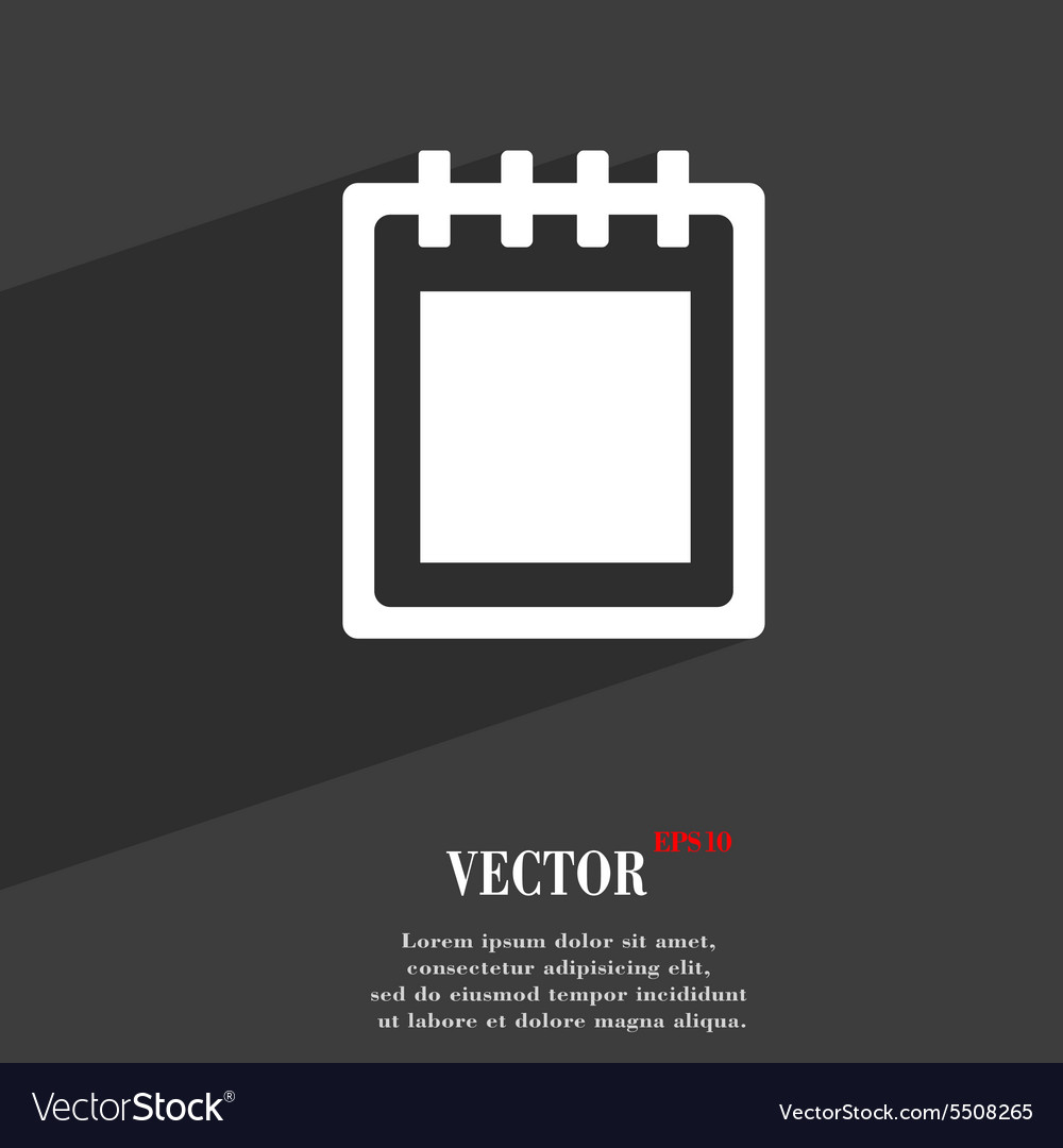Notepad icon symbol flat modern web design