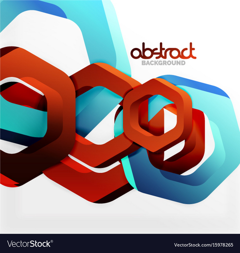 Overlapping hexagons design background