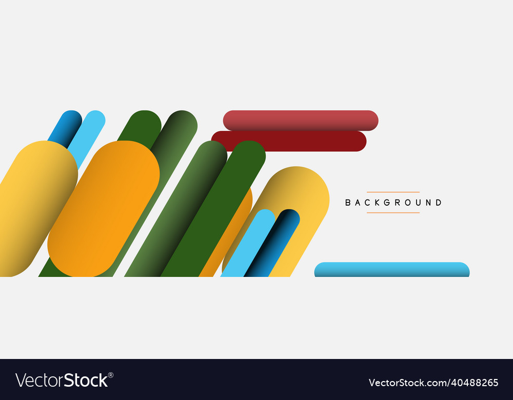Overlapping round shapes and lines background vector image Overlapping round shapes and lines background