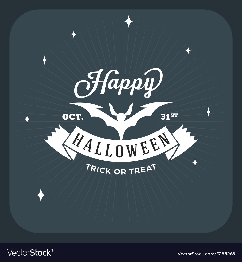 Retro happy halloween badge sticker label design