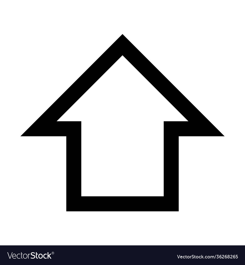 Up arrow symbol icon for web and application