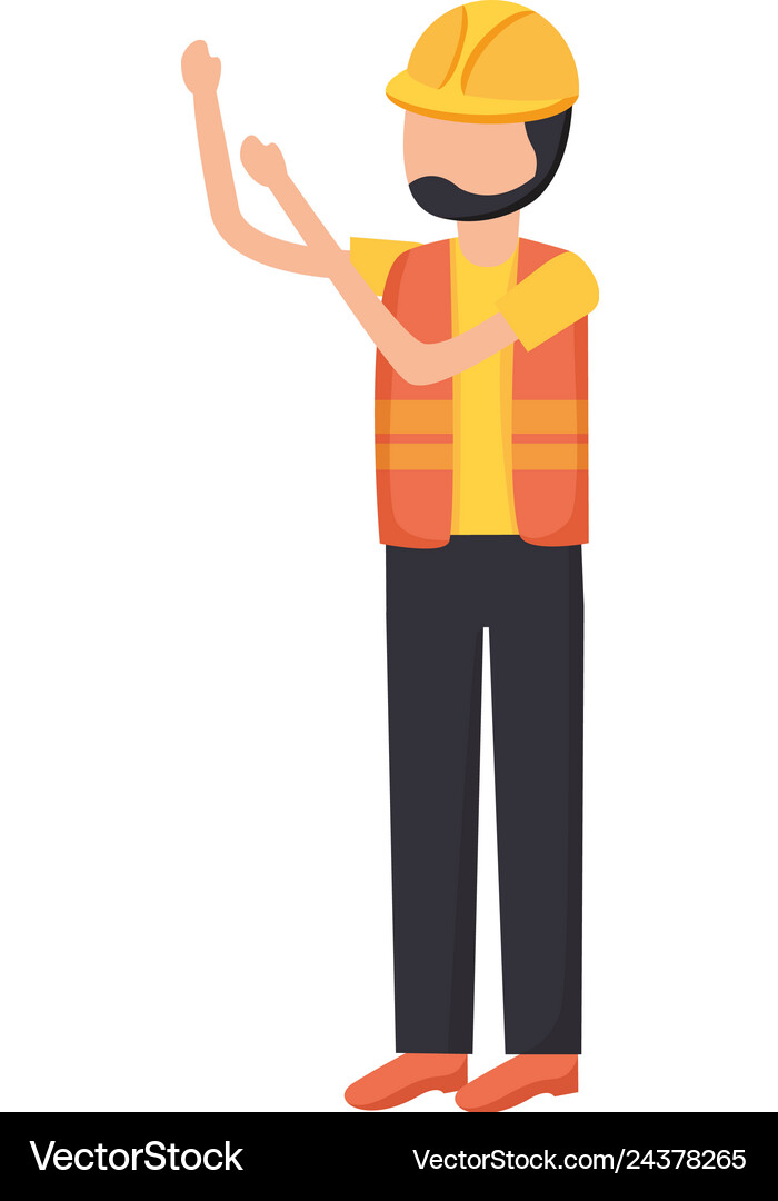Worker construction character Royalty Free Vector Image