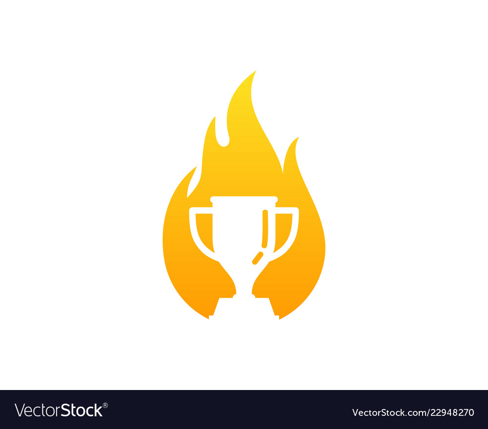 Burn trophy logo icon design