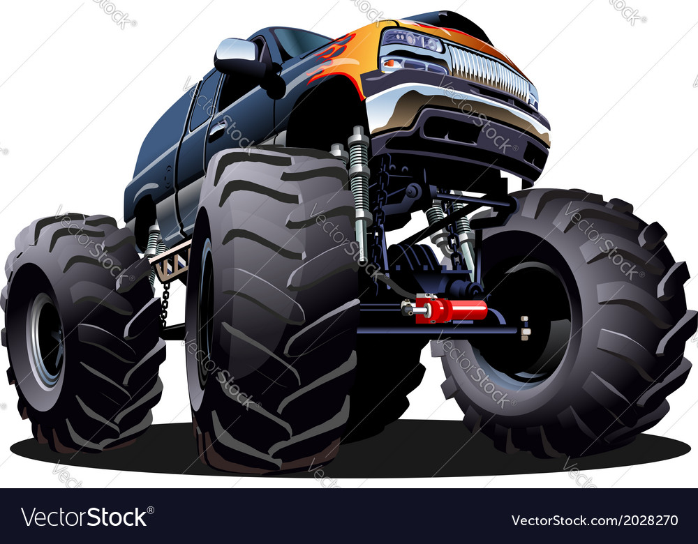 Cartoon monster truck