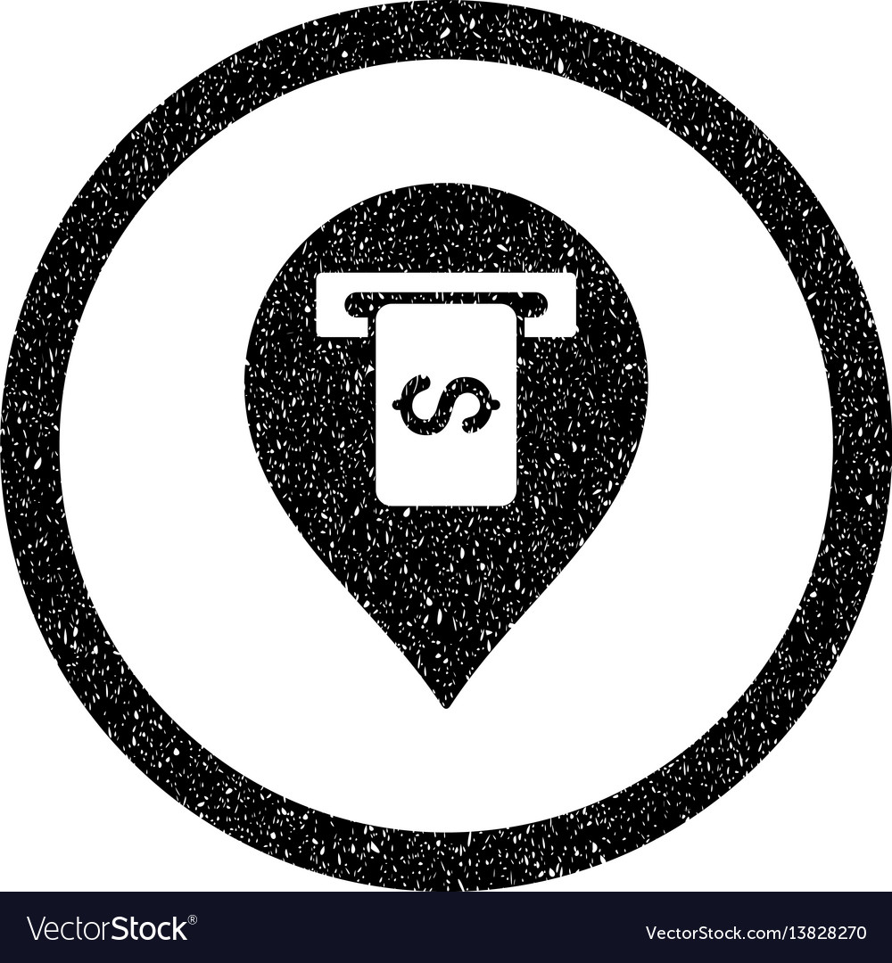 Cash Terminal Pointer gerundete Icon Stempel vector image Cash Terminal Pointer gerundete Icon Stempel