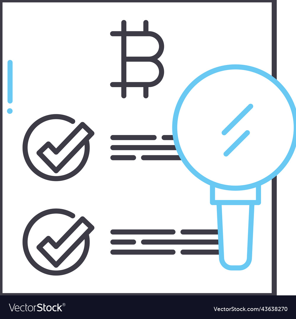 Data confirmation line icon outline symbol