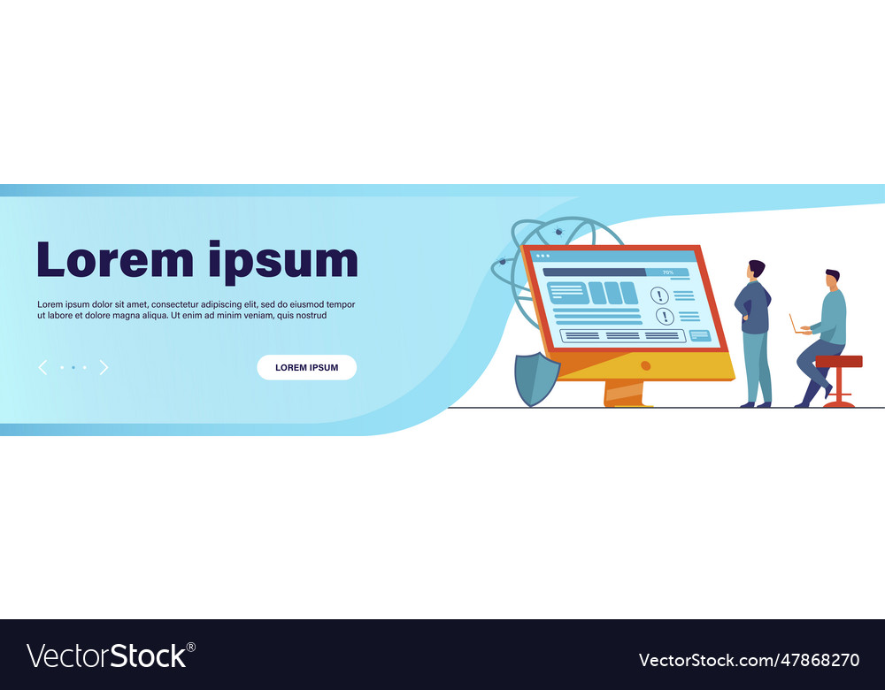 Developers testing software vector image Developers testing software
