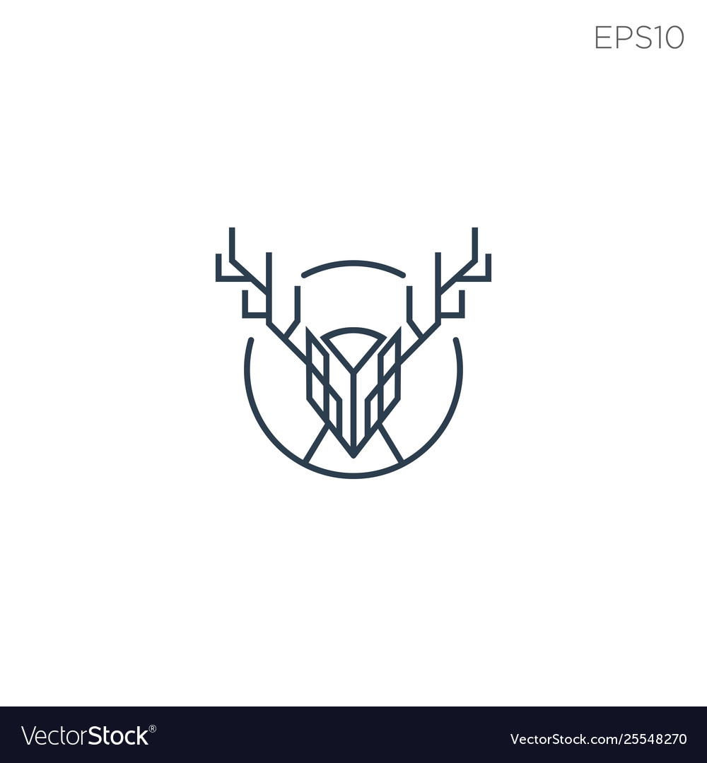 Fox Line Icon oder Logo-Geschäft vector image Fox Line Icon oder Logo-Geschäft