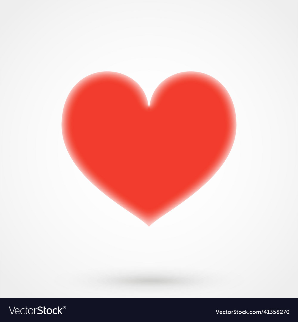 Icon rotes Herz in einem flachen Stil auf grauem Hintergrund