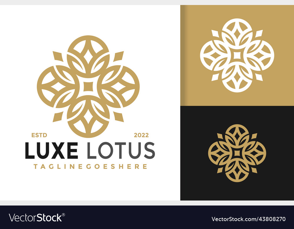 Letter a lotus bloom ornament logo design brand