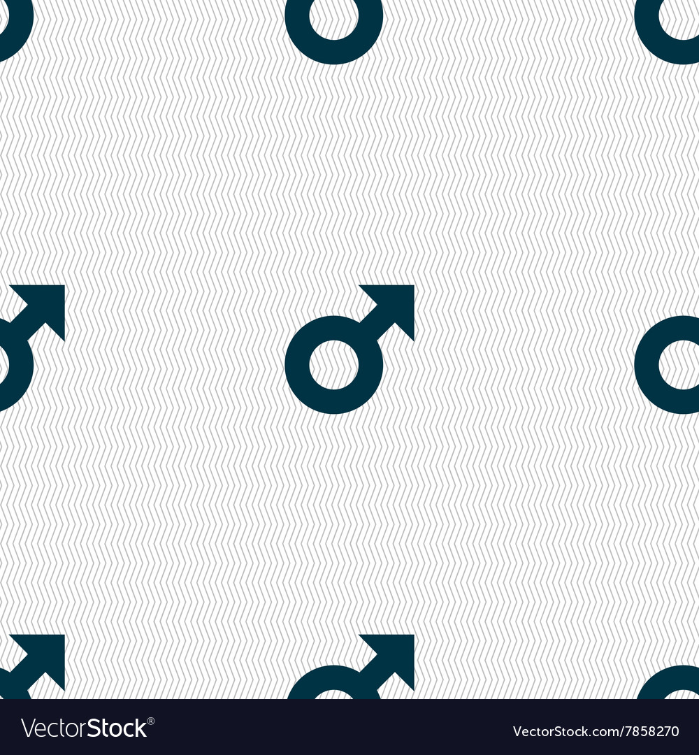 Male icon sign seamless pattern with geometric