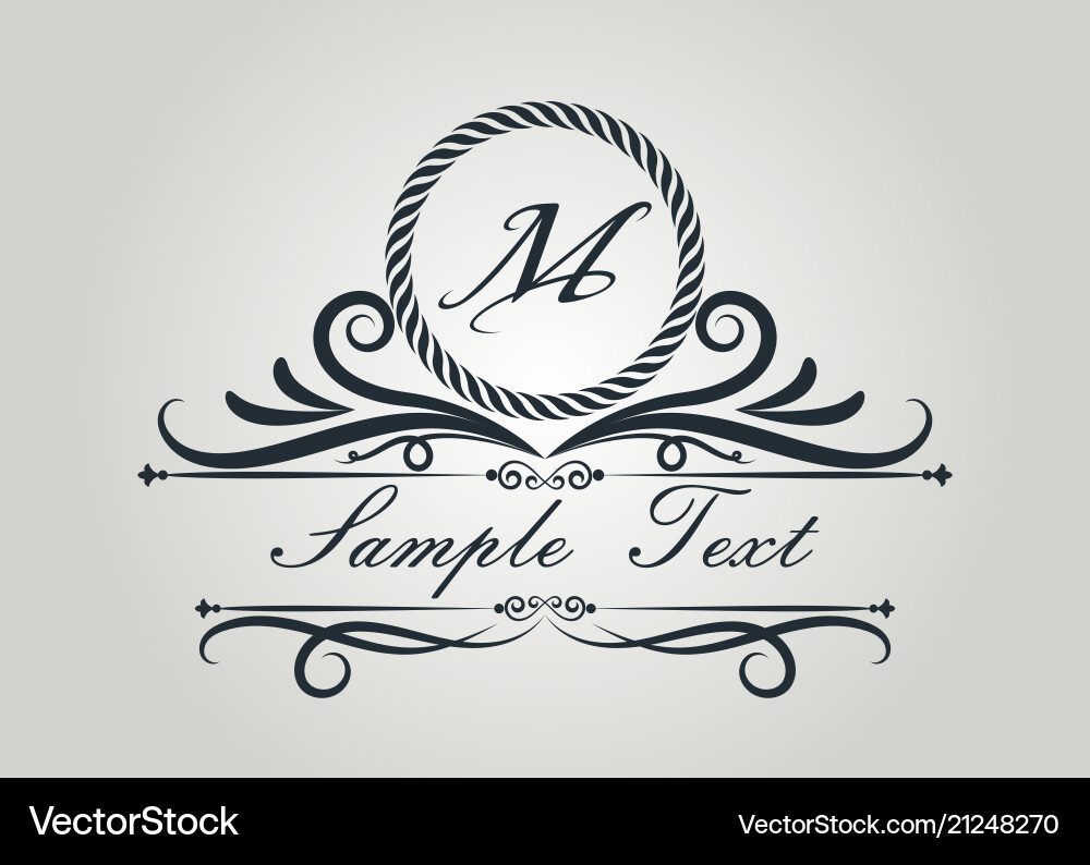 Monogram luxury Royalty Free Vector Image - VectorStock
