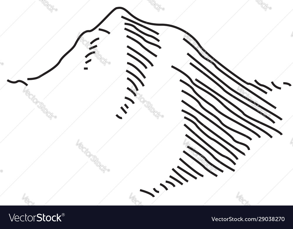 Mountain map symbols