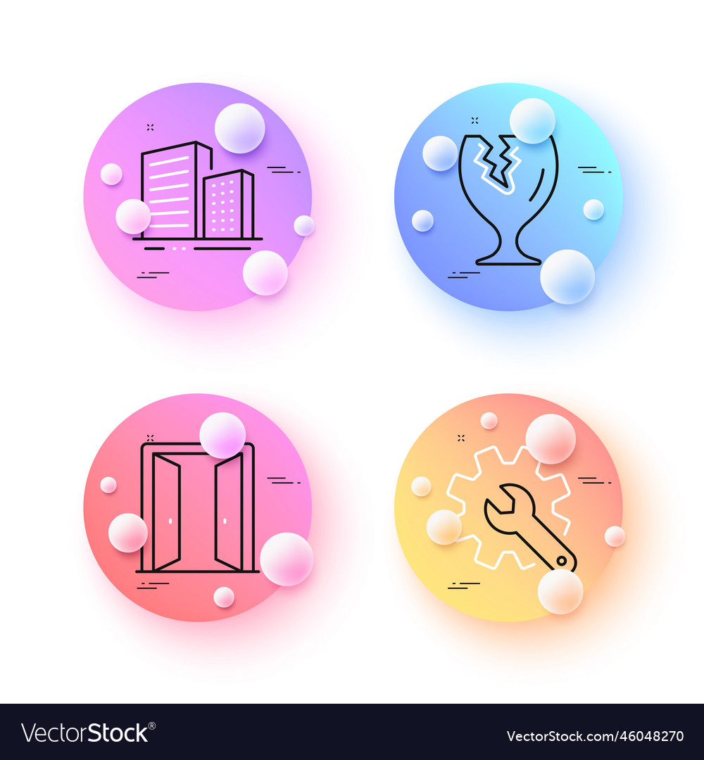 Open door customisation and fragile package Vector Image Open door customisation and fragile package