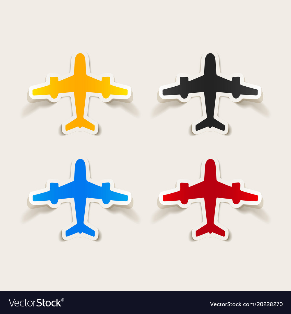 Realistic design element plane