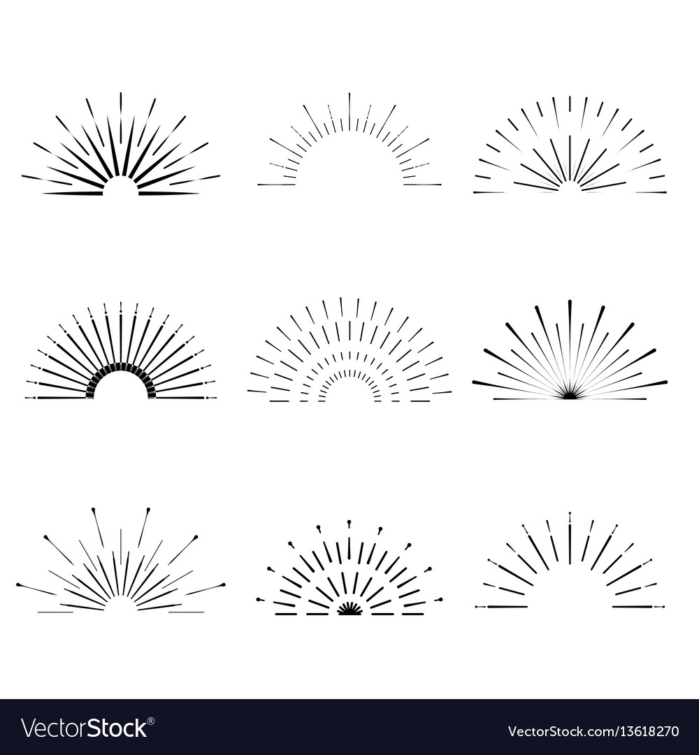 Digital Images SVG EPS PNG Gold Foil Sunburst Vintage Bursting Rays Shine Sun Sunburst Clipart Free Commercial Use