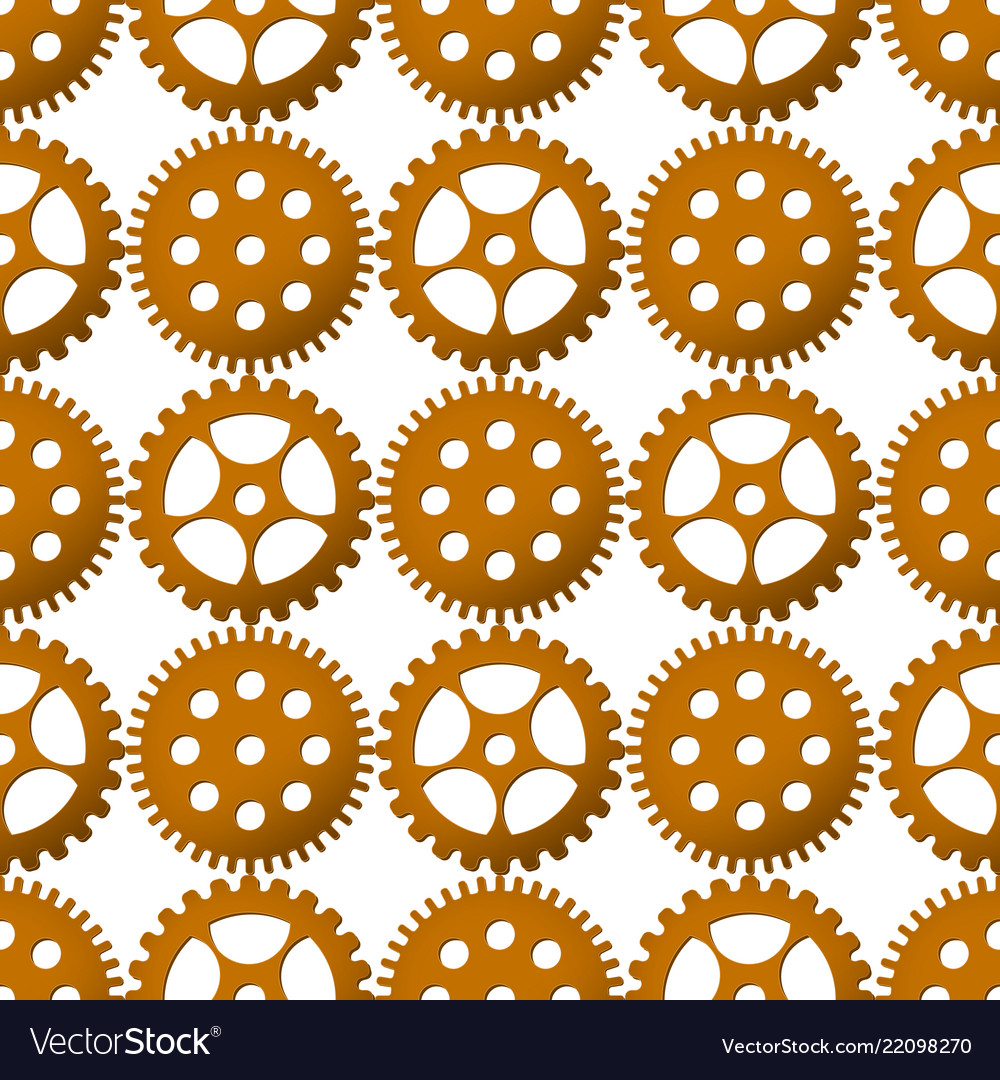 Seamless pattern background with gears vector image Seamless pattern background with gears