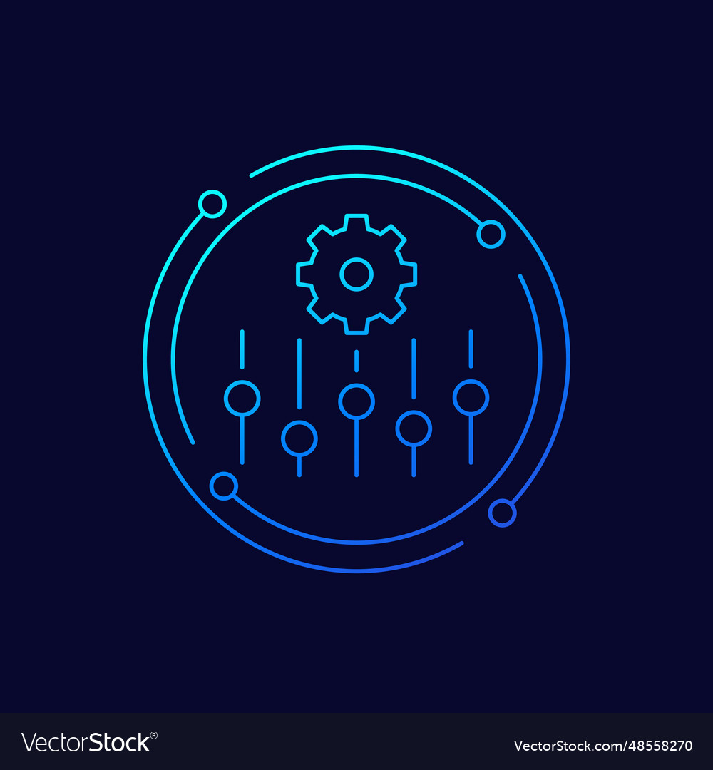 Settings and options icon linear design