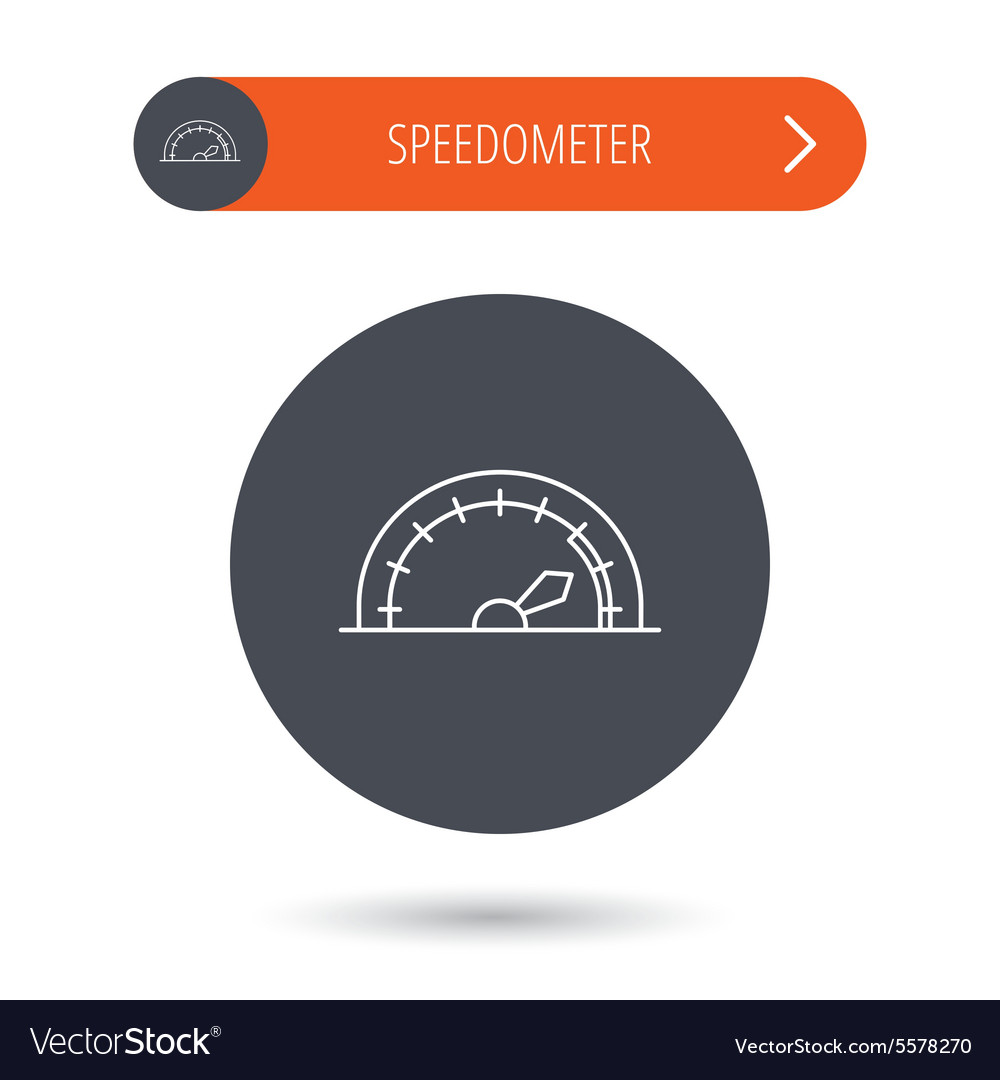 Speedometer icon speed tachometer with arrow