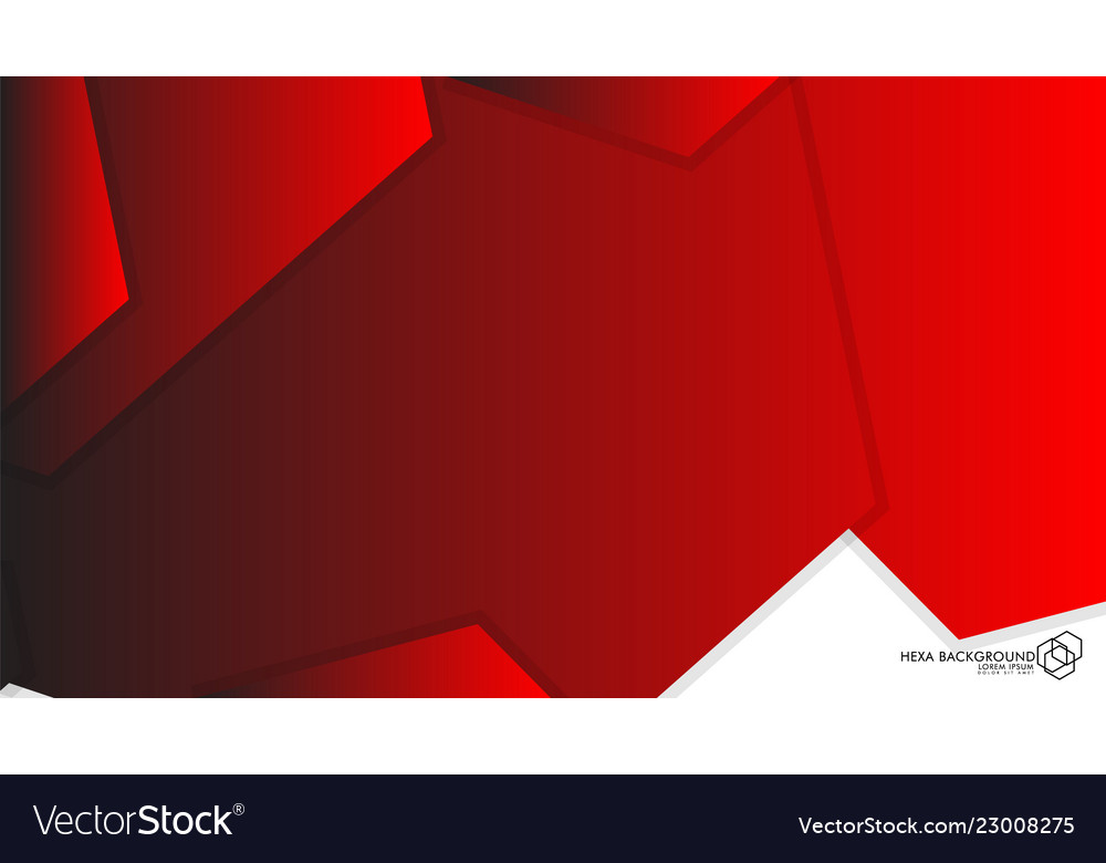 Abstract background hexagon red light and shadow vector image Abstract background hexagon red light and shadow