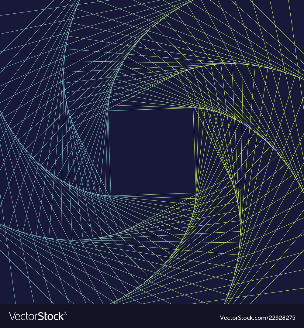 Abstract swirl hexagon vortex structure