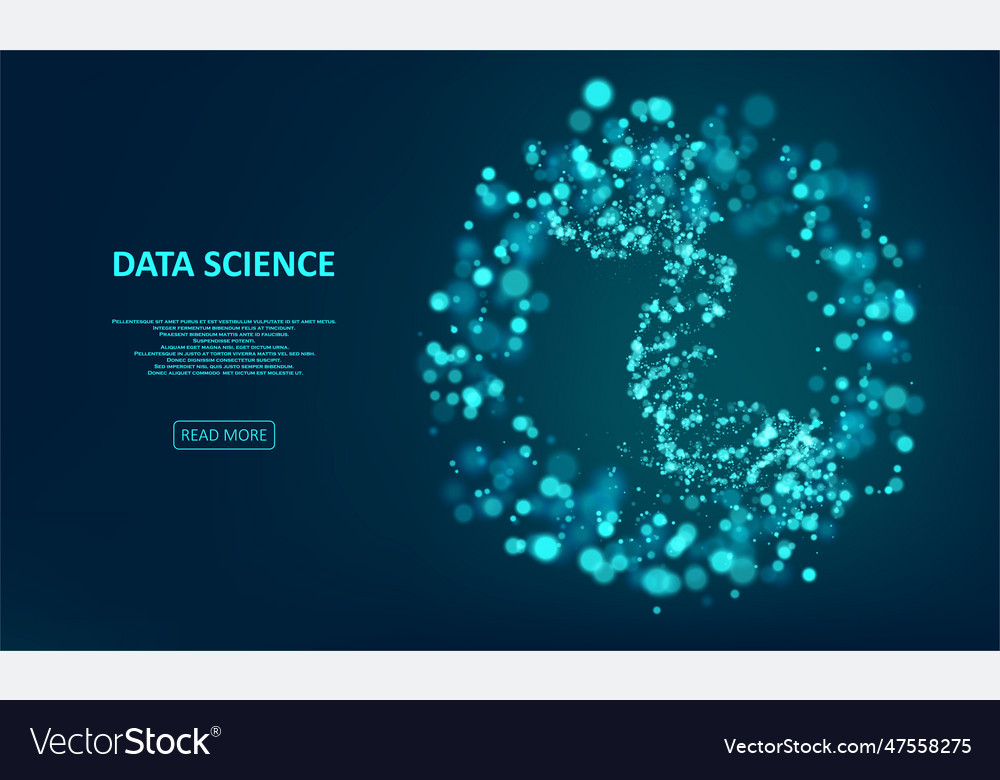 Big genomic data visualization Vector Image Big genomic data visualization